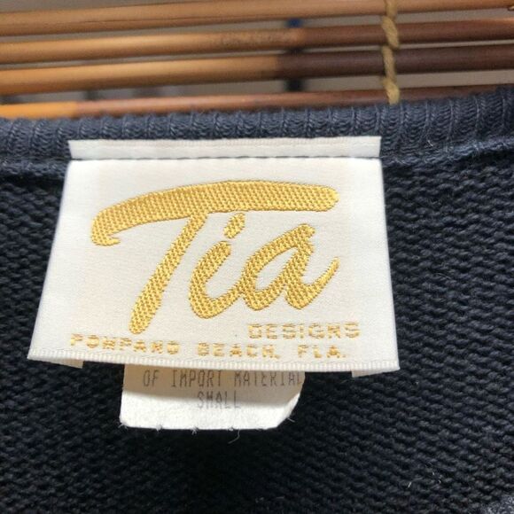 Tia Designs Pompano Beach Florida Dancing Cardigan Size Small (S) - Picture 3 of 12